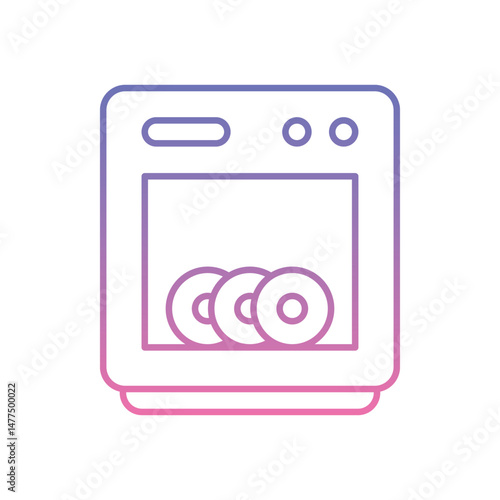 Dishwasher Icon vector stock illustration