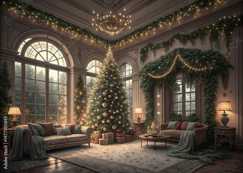 Wallpaper Mural Elegant Christmas Interior Design A Festive Home Decor Inspiration Torontodigital.ca