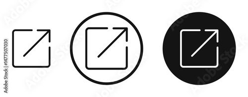 Window Maximize icons in line art painting concept