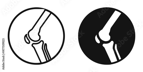 Joint icons in line art painting concept