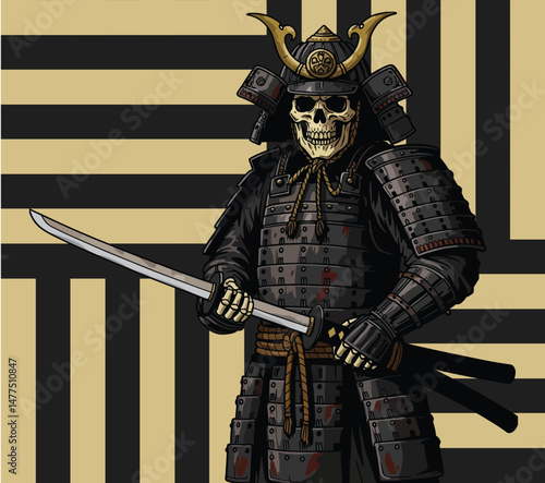 Skeleton Cowboy Duel Western Undead Gunslingers Vector Illustration