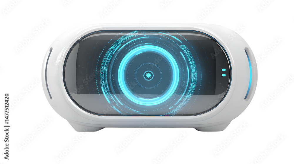 Futuristic Digital Interface Screen isolated on white background Futuristic Digital Interface Screen isolated on white background