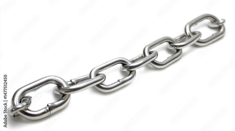 Obraz premium Metal chain on white background