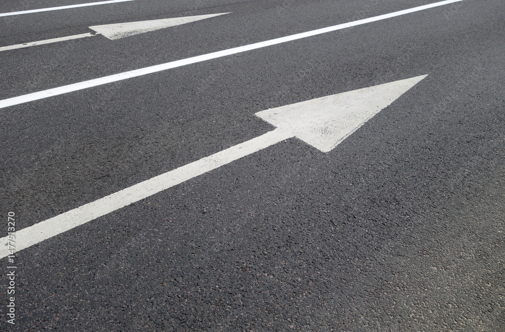 custom made wallpaper toronto digitalTraffic painted white arrows and lines on asphalt road.