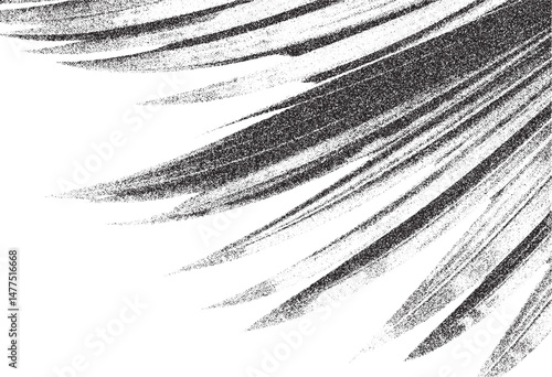 Black and white xerox effect vector brush strokes textured background grunge distressed overlay splatter grainy backdrop noise stipple artistic design element monochrome grit photocopy speckled