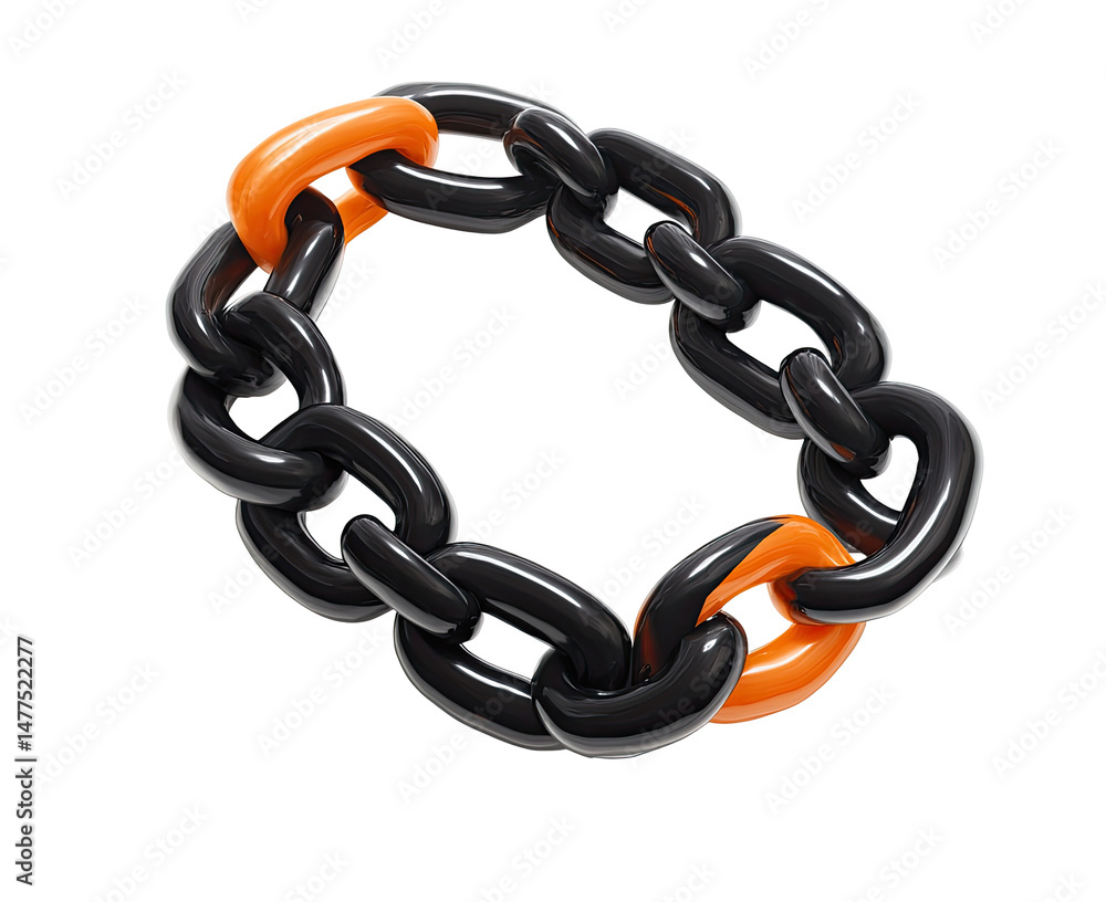 Obraz premium Abstract chain circle design