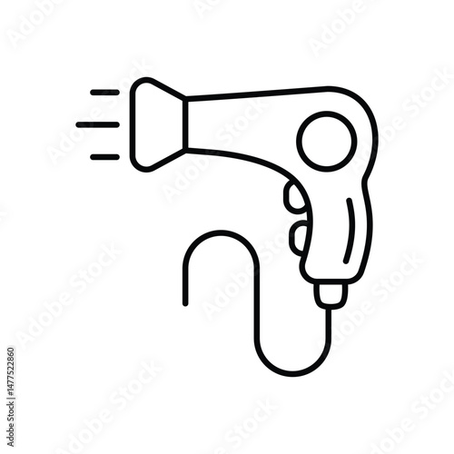 Hair Dryer Icon vector stock illustration