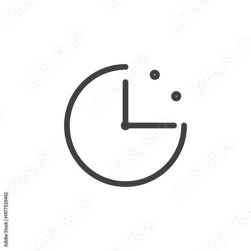 Time quarter past Icon. symbol for mobile concept and web design.