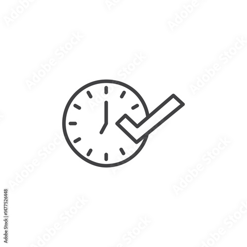 Time check Icon. symbol for mobile concept and web design.
