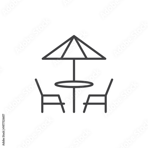 Terrace Icon. symbol for mobile concept and web design.