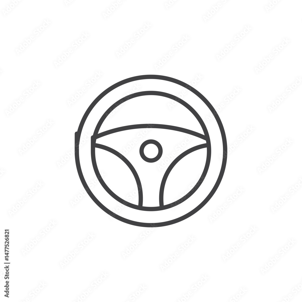 Obraz premium Steering wheel Icon. symbol for mobile concept and web design.