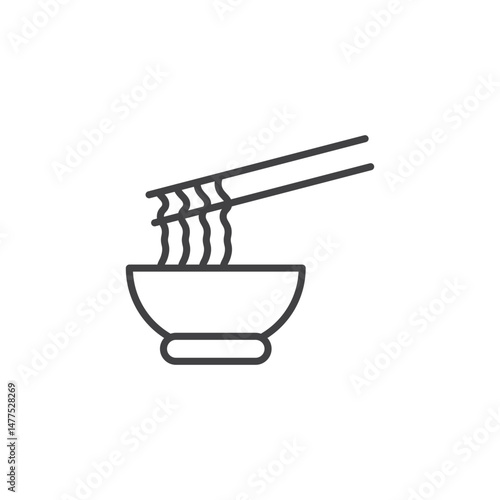 Noodles Icon. symbol for mobile concept and web design.
