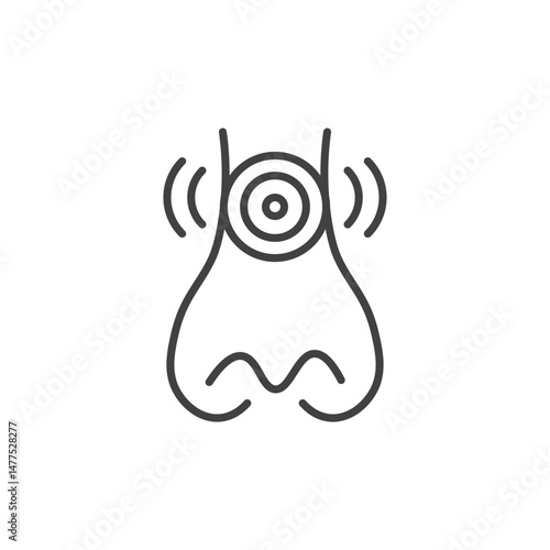 Nose pain Icon. symbol for mobile concept and web design.