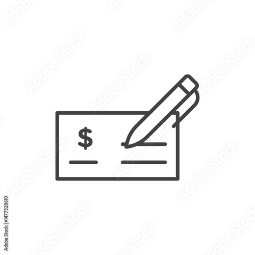 Money check Icon. symbol for mobile concept and web design.