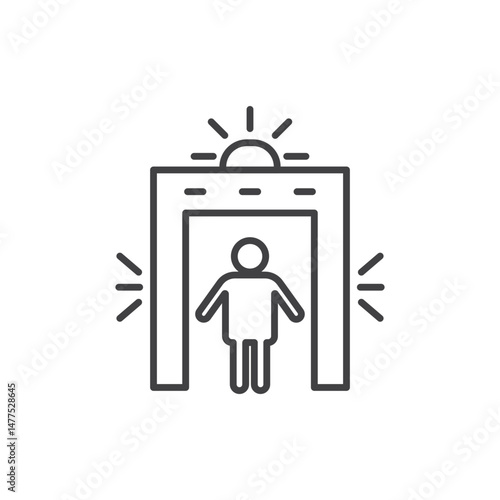 Metal detector Icon. symbol for mobile concept and web design.