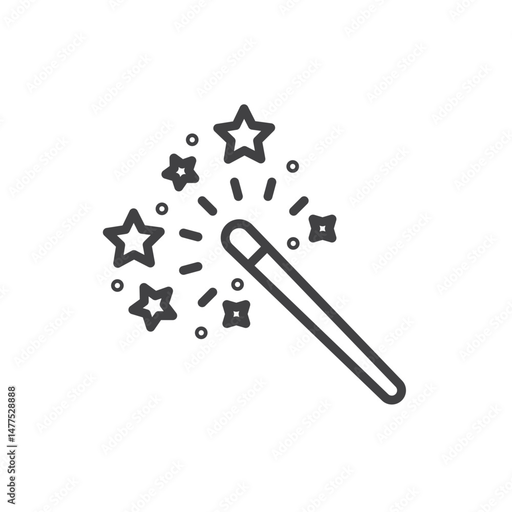 Magic wand Icon. symbol for mobile concept and web design. Magic wand Icon. symbol for mobile concept and web design.