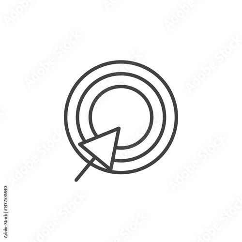 Bullseye pointer Icon. symbol for mobile concept and web design.