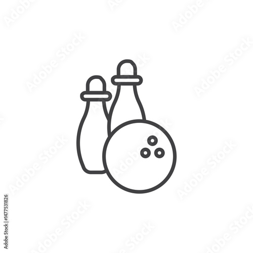 Bowling Icon. symbol for mobile concept and web design.