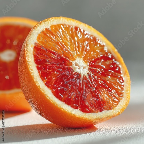 Blood orange slices closeup