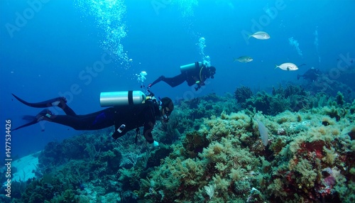 Wallpaper Mural Colorful underwater coral reef exploration by scuba diving and snorkeling Torontodigital.ca