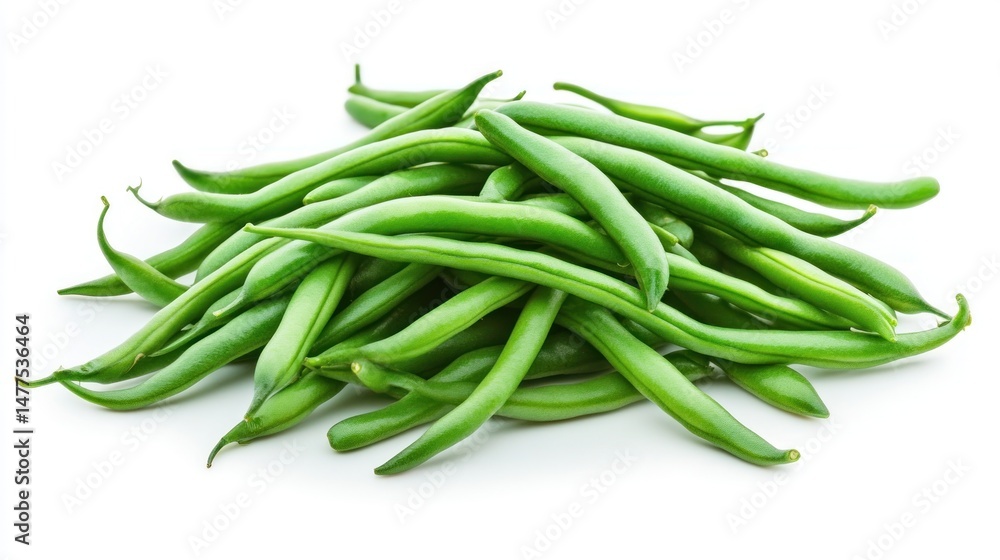 Fresh green beans pile Fresh green beans pile