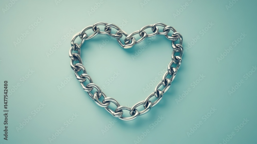 Obraz premium Heart-shaped chain design