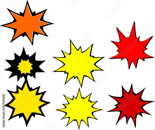 Comic Explosion Vector Set - Dynamic Action Graphics for Pop Art