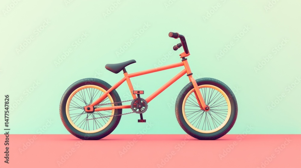 Fototapeta premium Colorful stylized BMX bike