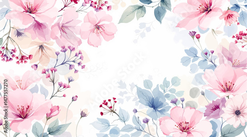 Watercolor floral background
