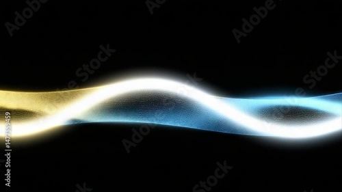 HD VIdeo Blue and golden waves moving from right to left smoothly good for video introduction effects