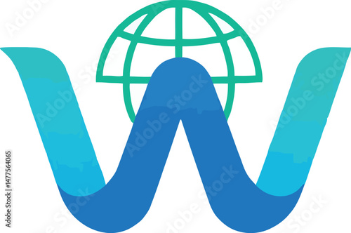 Modern WPWeb Elite Logo with Globe Icon