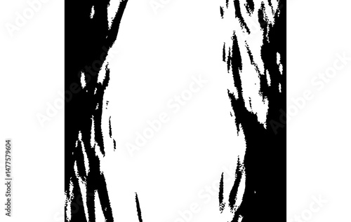 Monochrome Ink Brush Stroke Abstract Design