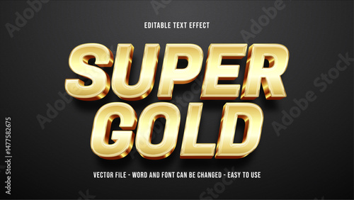 Editable text effect gold mock up