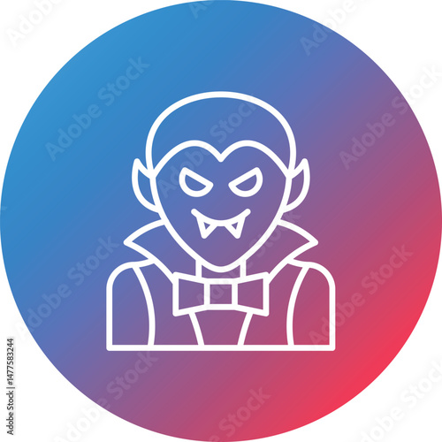Dracula Line Gradient Circle Background Icon
