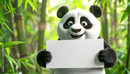 panda eating bamboo photo