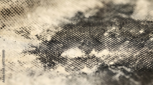 Close-up view of a textured, dirty fabric surface.