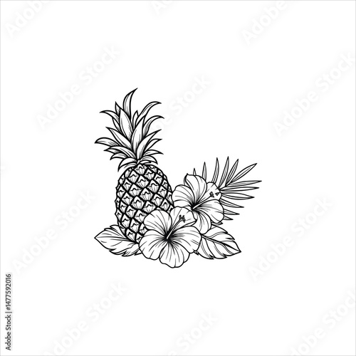 pineapple vector illustration