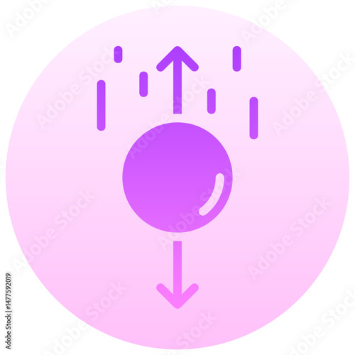 acceleration vector round gradient icon