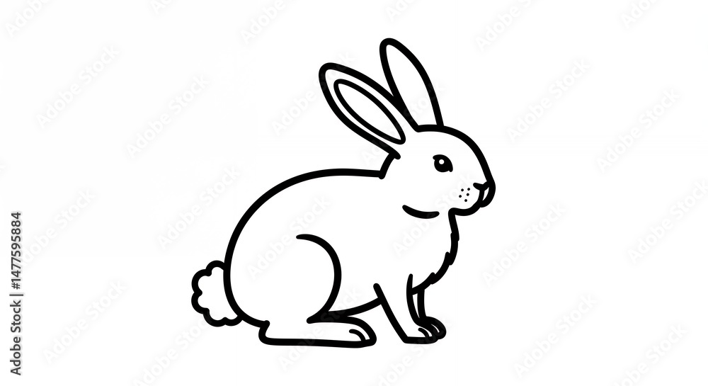 Rabbit line drawing Rabbit line drawing