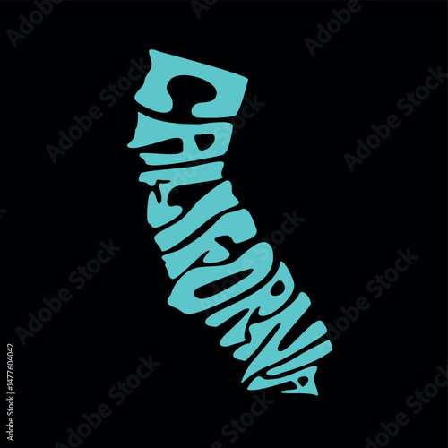 exquisite display of lettering and imagery celebrating California