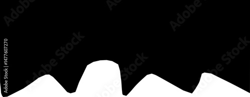 Saw silhouette close up