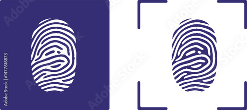 Fingerprint icon. Editable Stroke
