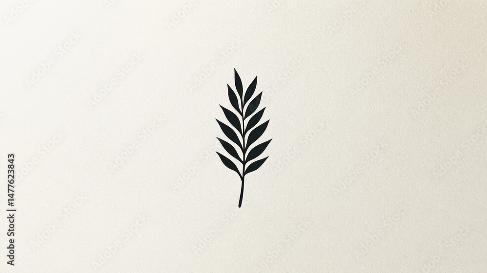 Fototapeta premium Simple wheat ear graphic