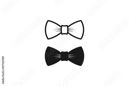 bow tie icon and outline