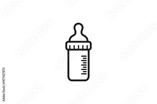 baby milk bottle icon outline