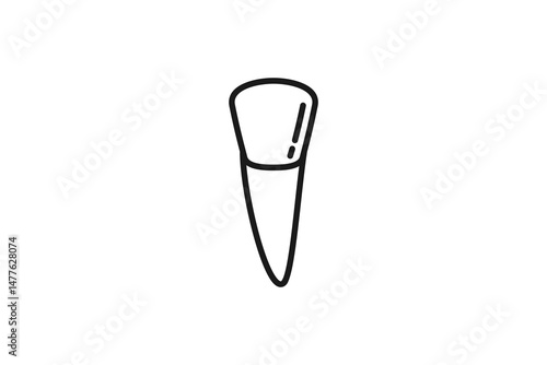 human incisor teeth intact icon outline