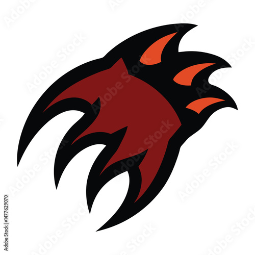 Werewolf claw vector Silhouette 