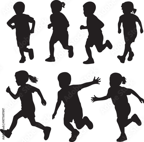 Soccer Players Silhouette Set: A collection of six dynamic soccer players silhouettes captured in action, showcasing various dribbling techniques and athletic postures. 