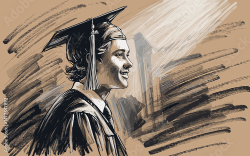 Graduation Celebration Illustration