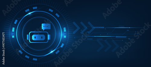 concept of artificial intelligence, chat bot, AI agent